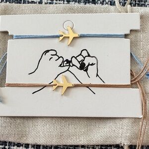 Gold Airplane Charm Bracelets